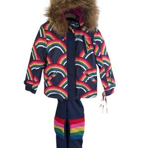 Boden Multicolor Snowsuit with Rainbow Accents